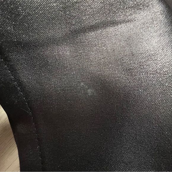 Girlfriends LA black silky patent like flare leg pants sz 15. Y2K mallgoth VNT - Picture 14 of 14